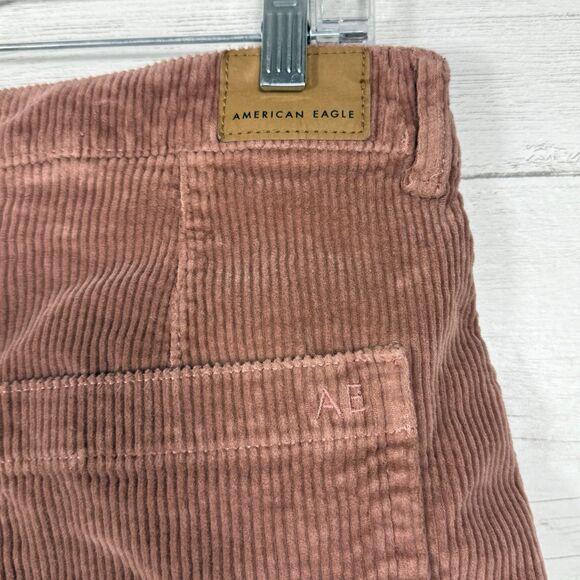 American Eagle Pink Super Hi-Ride Aline Cordouroy Skirt Womens Size 10 - Picture 3 of 5